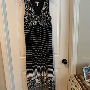 Chico’s Size 3 Sleeveless Maxi Dress